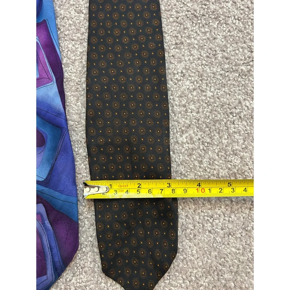 90s Formal Neckties Mens OS Multicolor Excellent Silk Abstract Striped Lot 4
